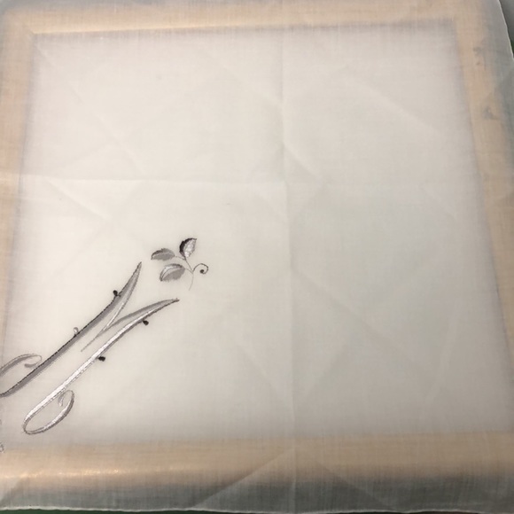 2 VTG Switzerland made Monogram “M” Delicate Handkerchiefs All Cotton - Picture 9 of 11